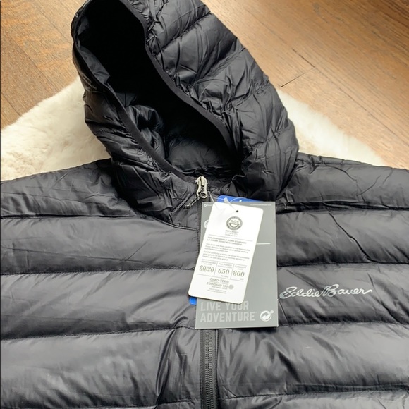 Eddie Bauer Cirruslite Down Hooded Puffer Jacket - Picture 6 of 8